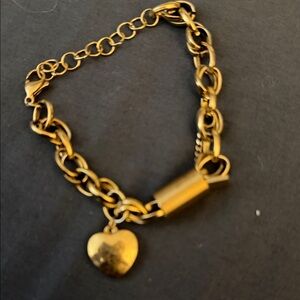Gold Heart Charm Bracelet